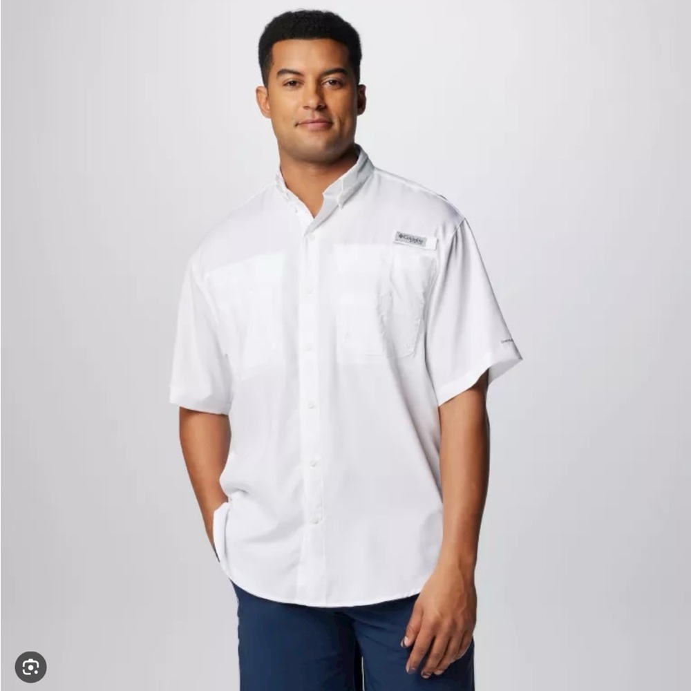 Columbia PFG Blood & Guts Tamiami II Short Sleeve Fishing Shirt XXL Omni-Shield